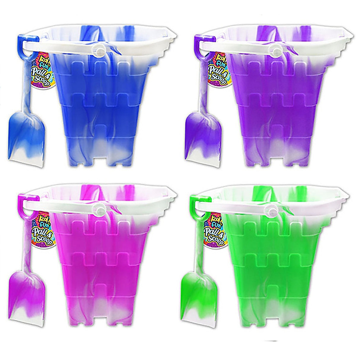 JA-RU 6571 Kool 'N Fun Pail and Scoop Plastic Assorted 2/pc.