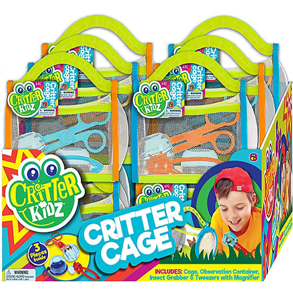JA-RU 5419 Critter Kidz Critter Cage Plastic Assorted 4/pc.
