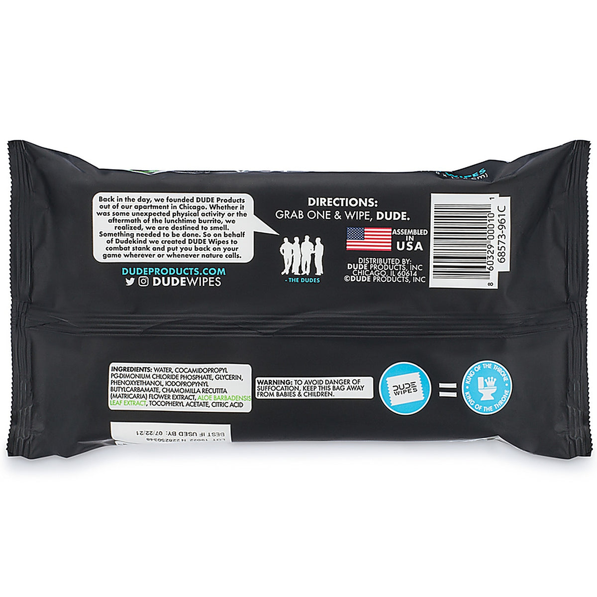 Dude Wipes DW-CE-3 Disposable Wet Wipes 48 count