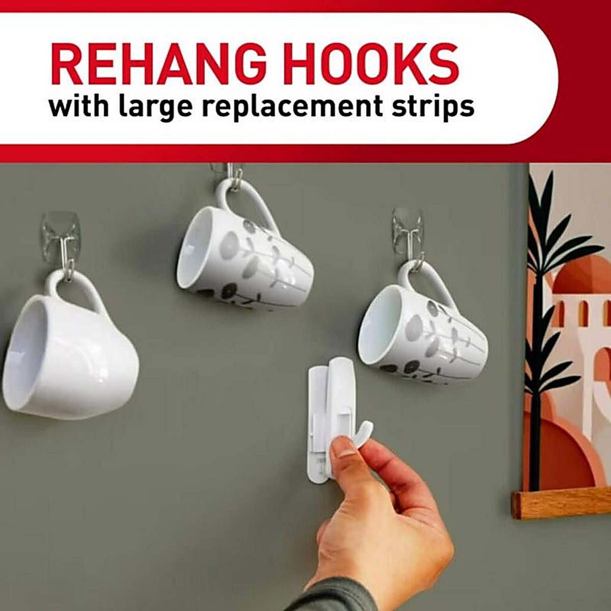 3M 17200-ES Assorted Foam Mounting Strips 3-3/8 in. L 12/Pack