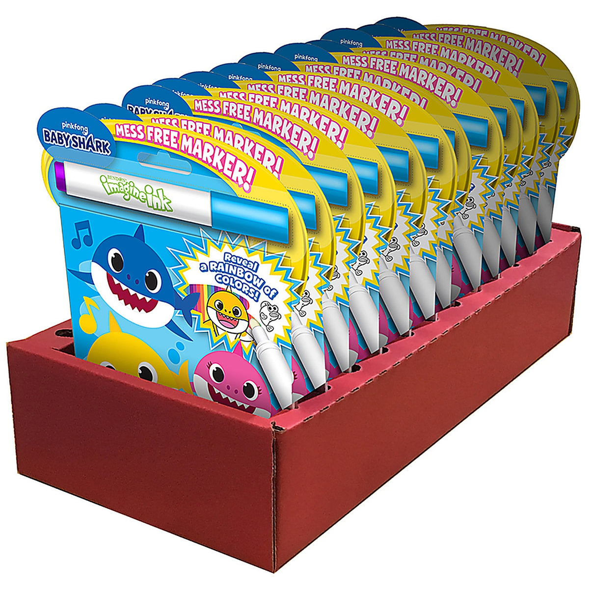 Bendon 48514-PDQ Baby Shark Coloring Book with Mess Free Marker