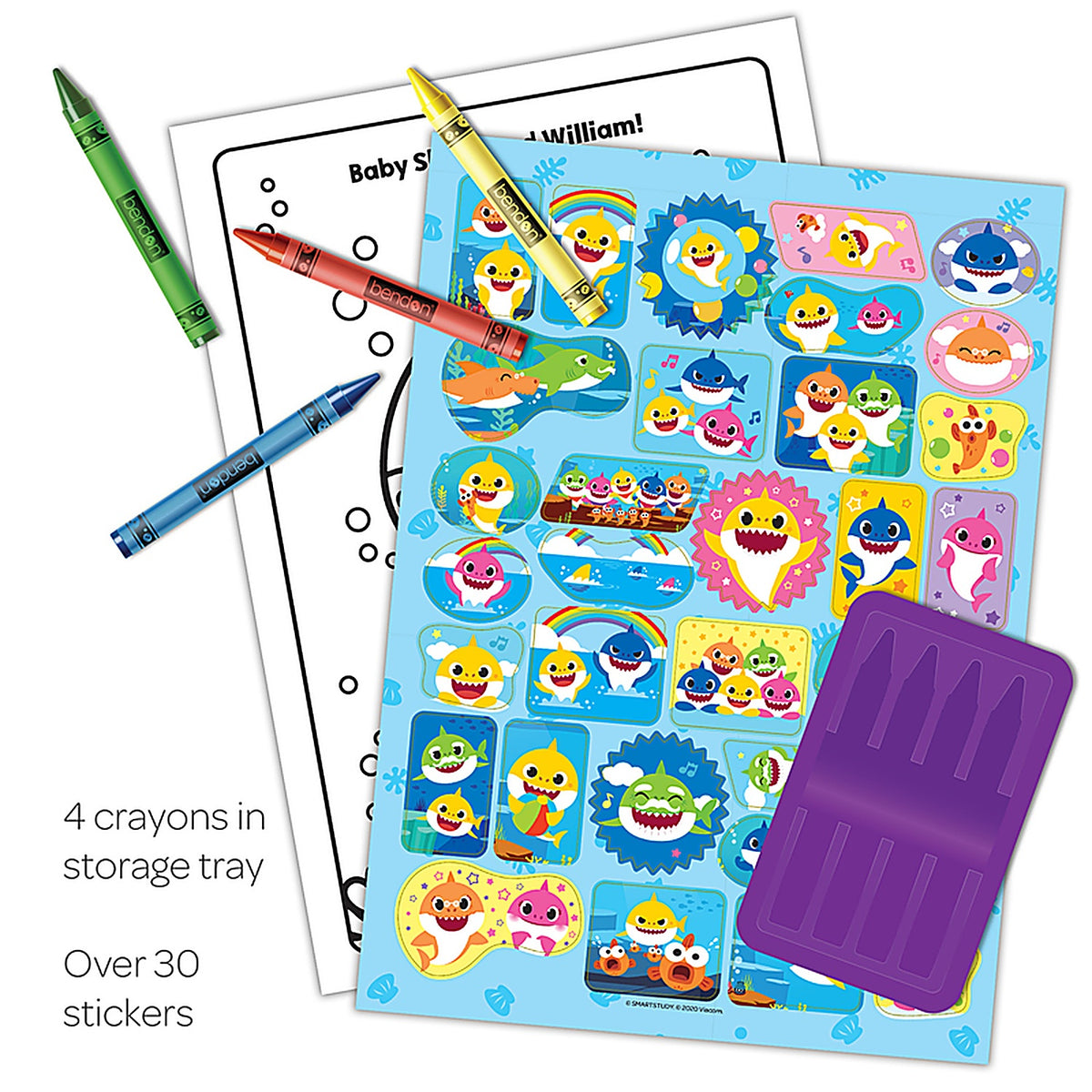 Bendon 41666 Baby Shark Activity and Coloring Book Multicolored 5/pc.