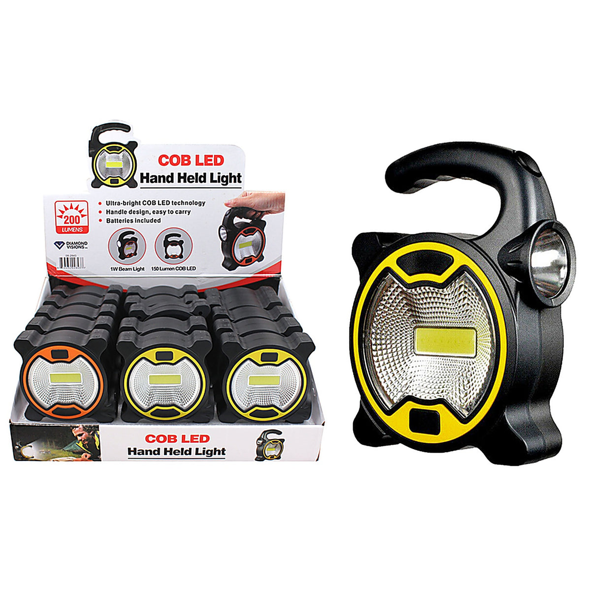 Diamond Visions 344638 COB Hand-Held Worklight Plastic 1/pc.