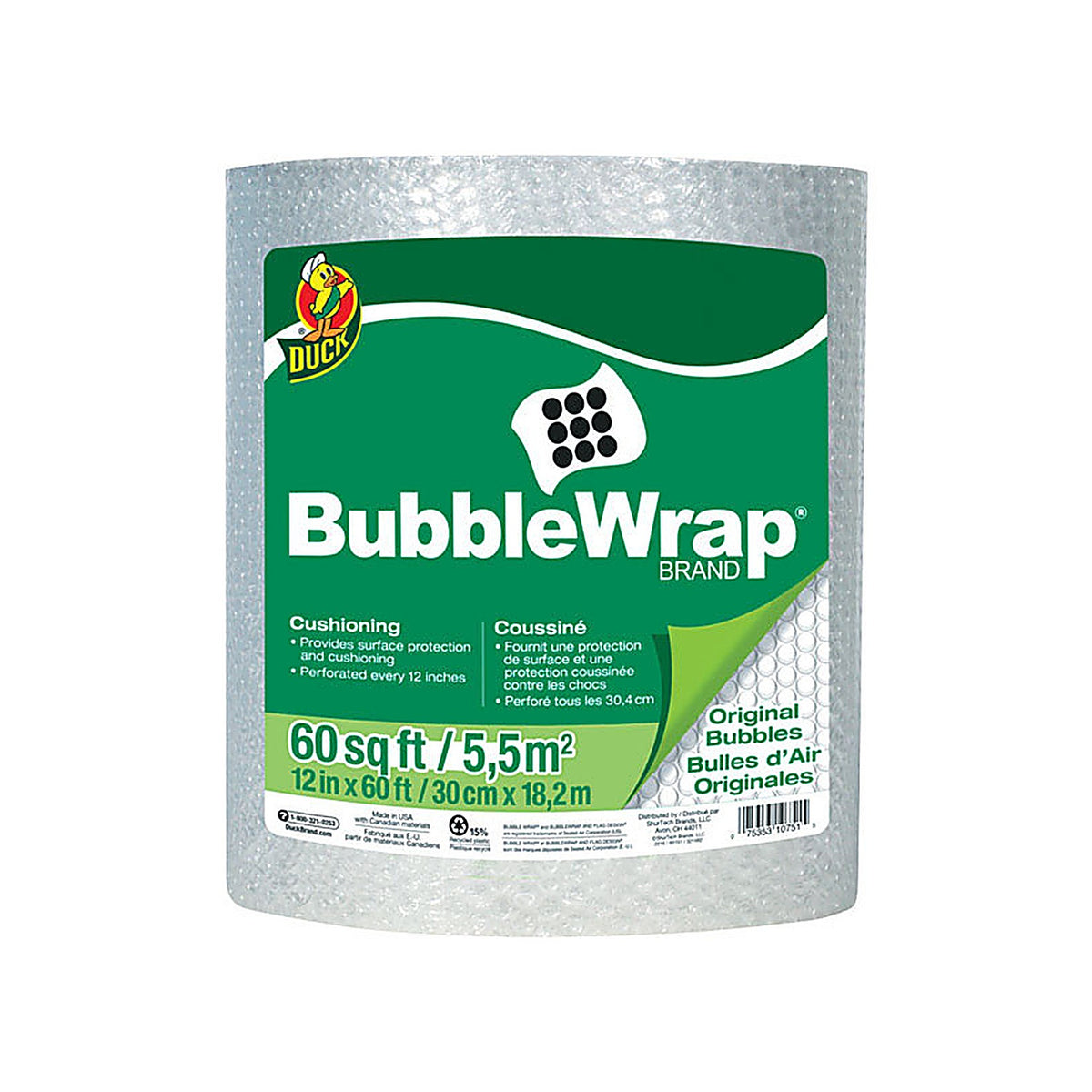 Duck 286687 12 in. W x 60 ft. L Bubble Wrap