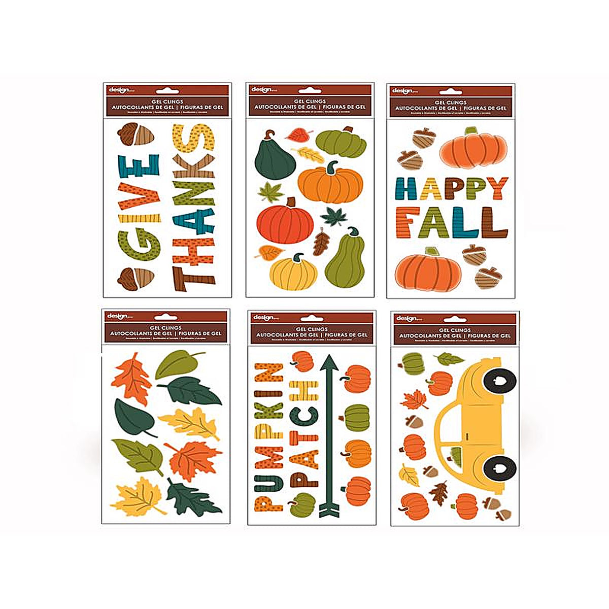 Impact Innovations 82515 Harvest Gel Clings Fall Decor