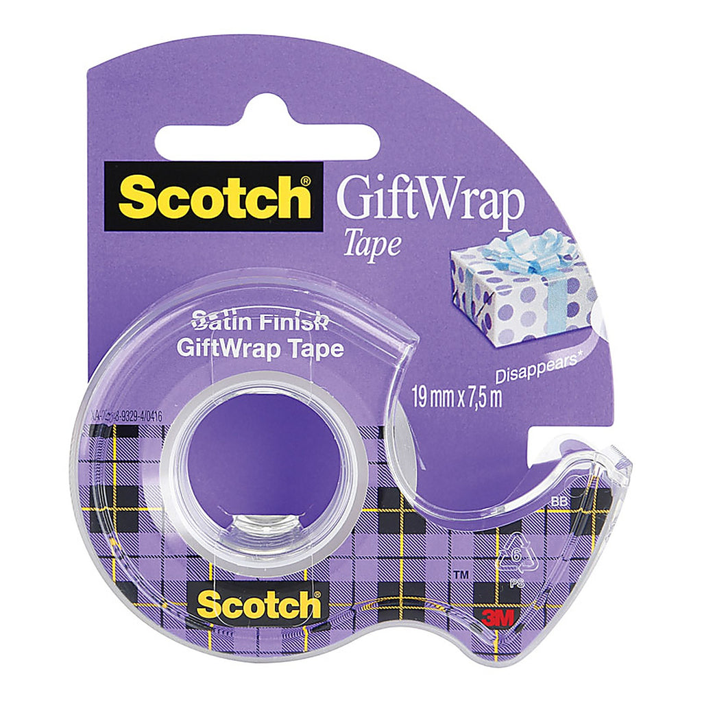 3M CLIP-15 Scotch Gift Wrapping Tape Clear