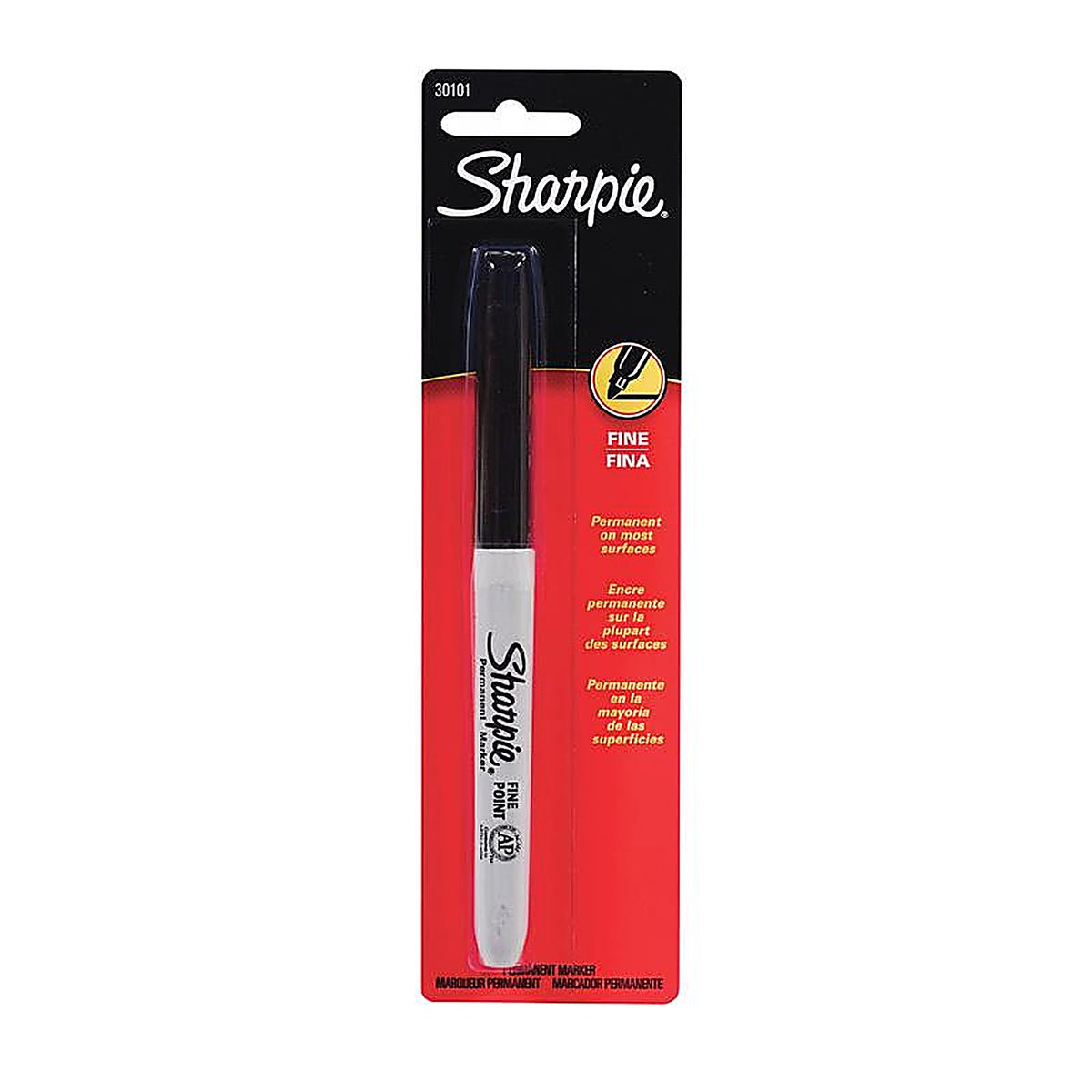 Sharpie 30101 Black Fine Tip Permanent Marker 1/Pack