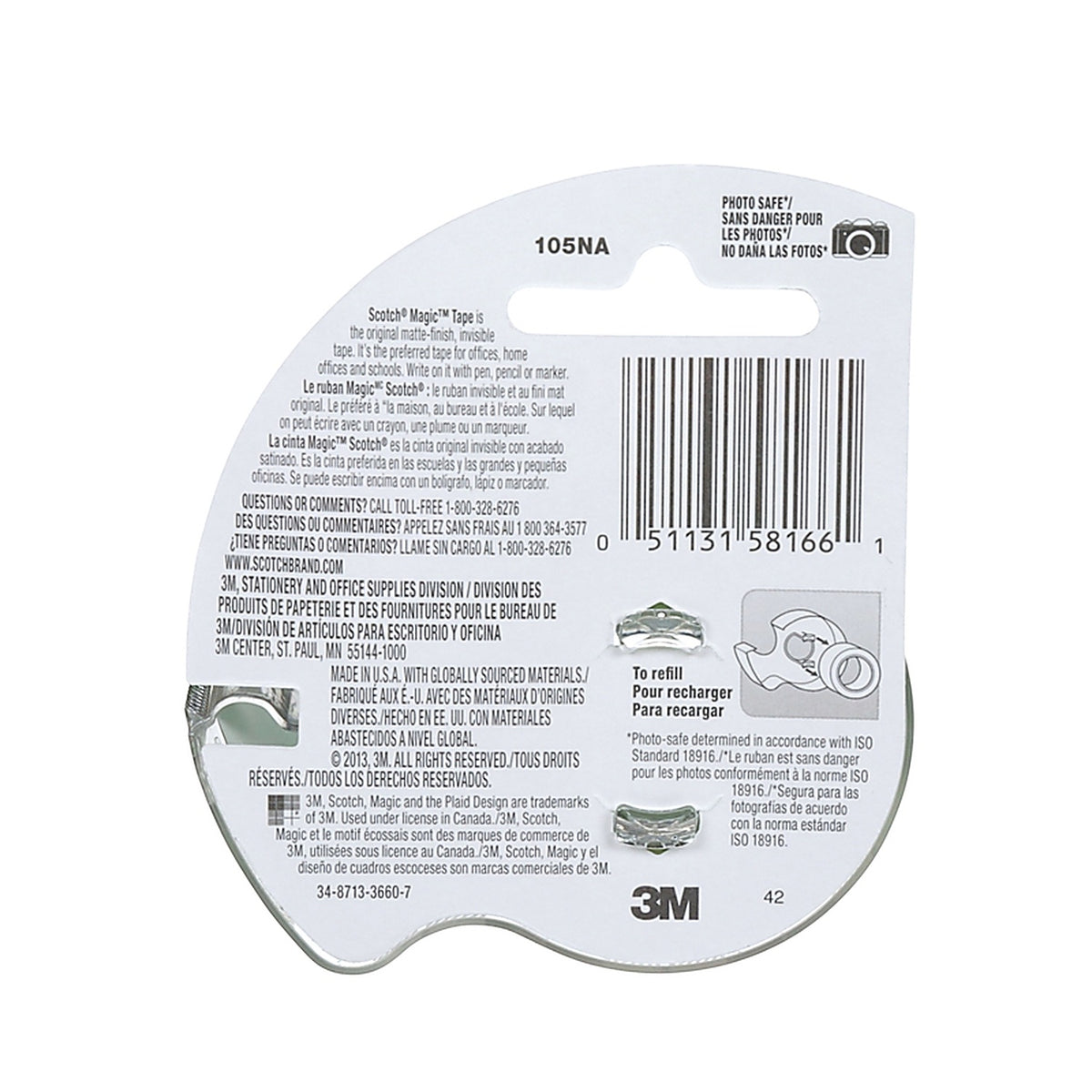 3M 105 Scotch Magic Tape Clear