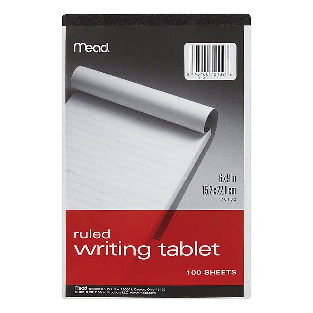 Mead 70102 6 in. W x 9 in. L Memo Pad 100