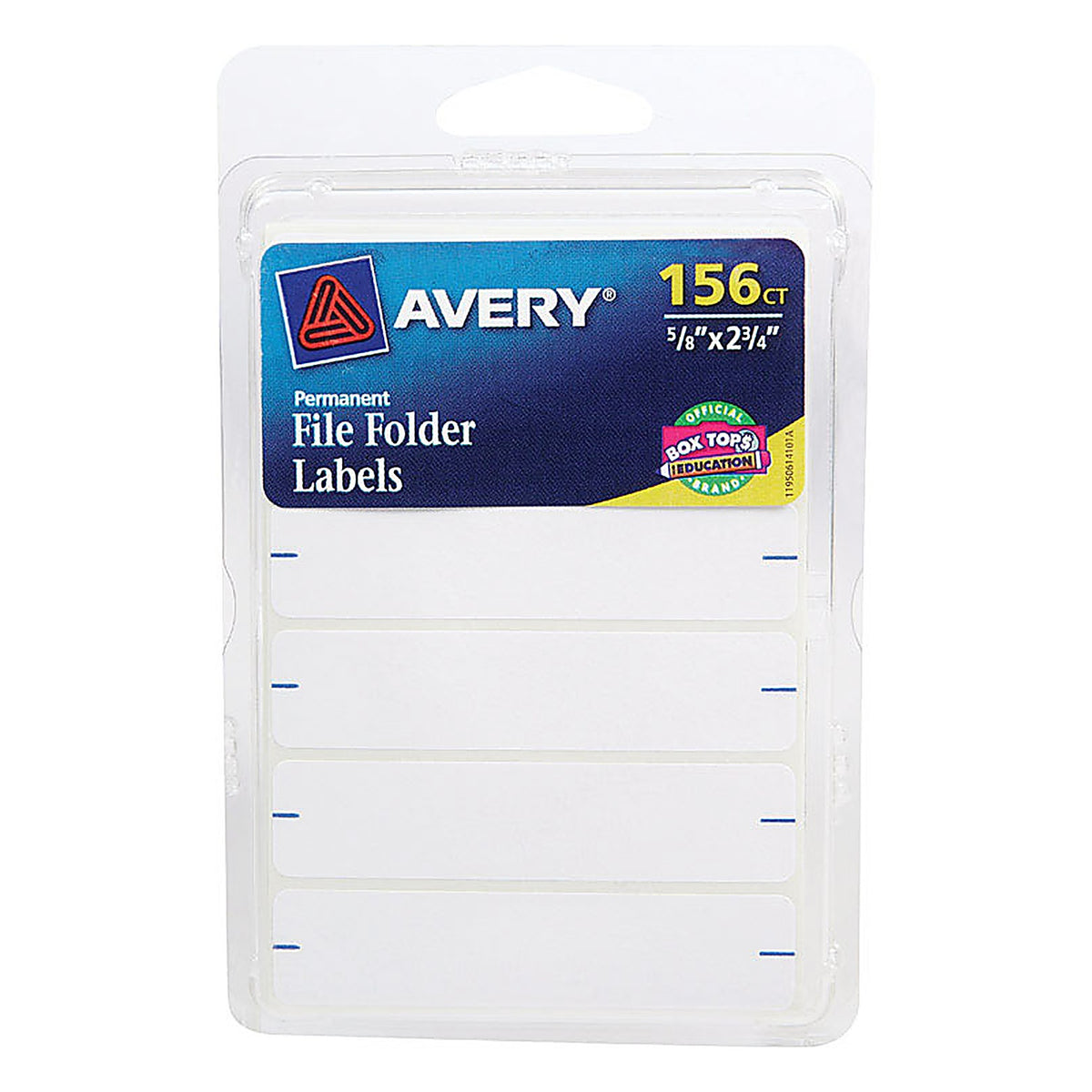 Avery 6141 White Tabbed File Folder 156/Pack