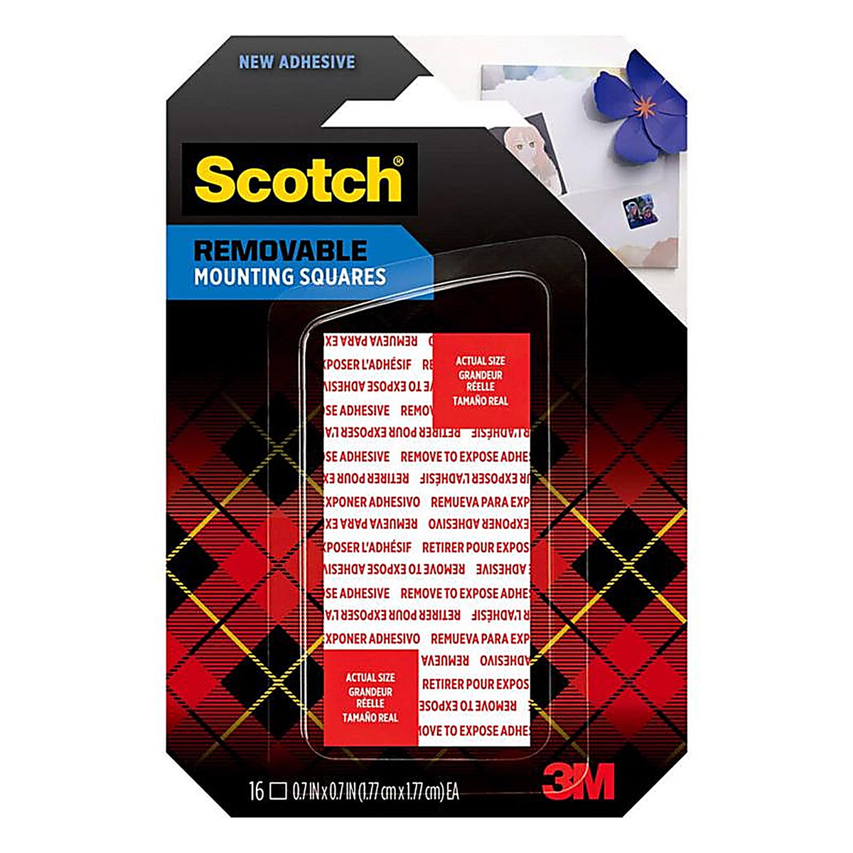 3M 108 Scotch Double Sided 1 in. W x 1 in. L Mounting Squares White