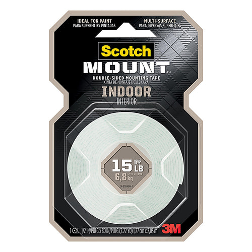 3M 110H Scotch-Mount Double Sided 1/2 in. W x 80 in. L Mounting Tape White