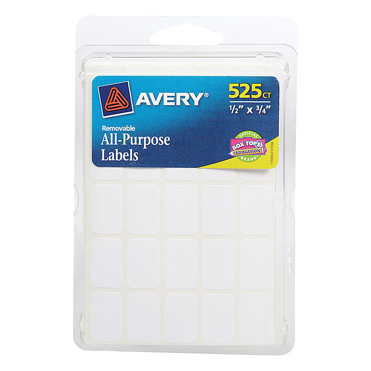Avery 6107 1/2 in. H x 3/4 in. W White Labels 525/Pack