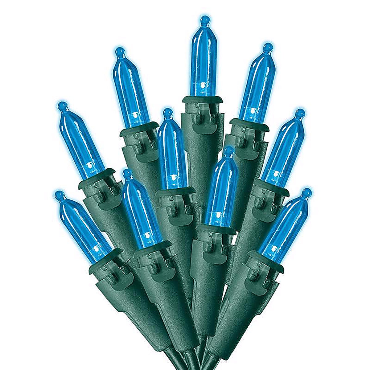Celebrations 40844-71 LED Mini Blue 100 count String Christmas Lights 24.75 ft.