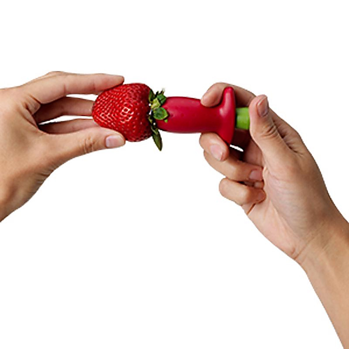 Chef'n 102-145-005 Stem Gem Red/Green Stainless Steel Strawberry Stem Remover