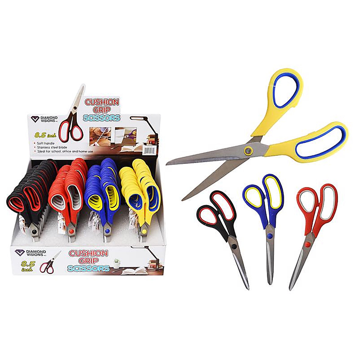 Diamond Visions SC-0179 Stainless Steel Grip Scissors 48/pc.