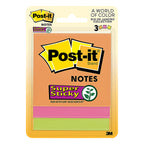 Post-It 3321-SSAU 3 in. W x 3 in. L Assorted Sticky Notes 3 pad