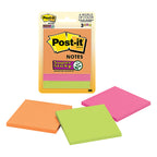 Post-It 3321-SSAU 3 in. W x 3 in. L Assorted Sticky Notes 3 pad