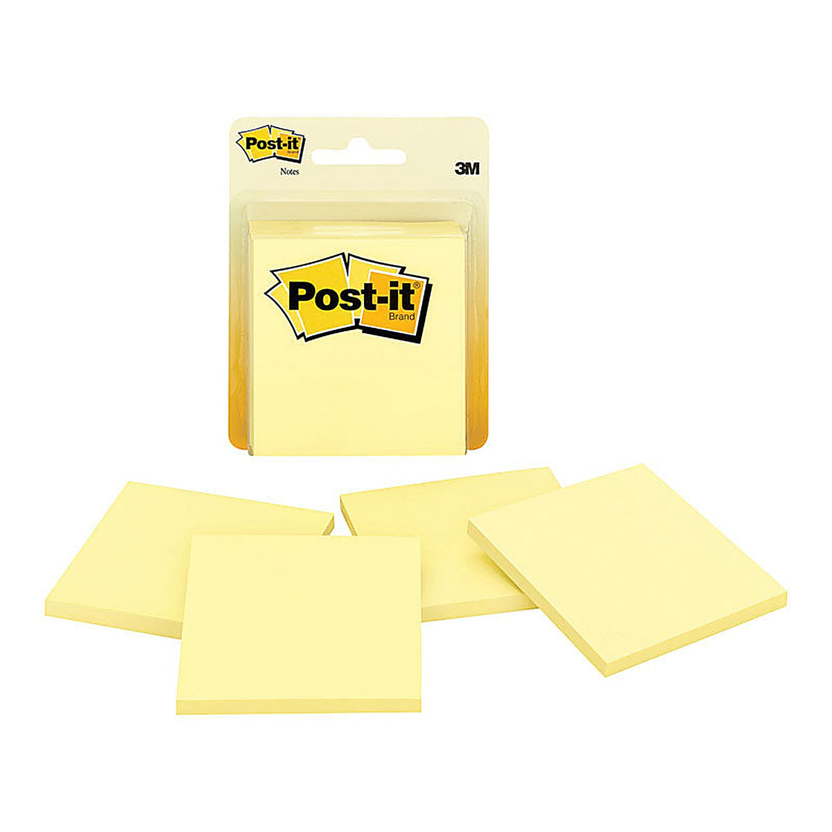 Post-It 5400 3 in. W x 3 in. L Canary Yellow Sticky Notes 4 pad