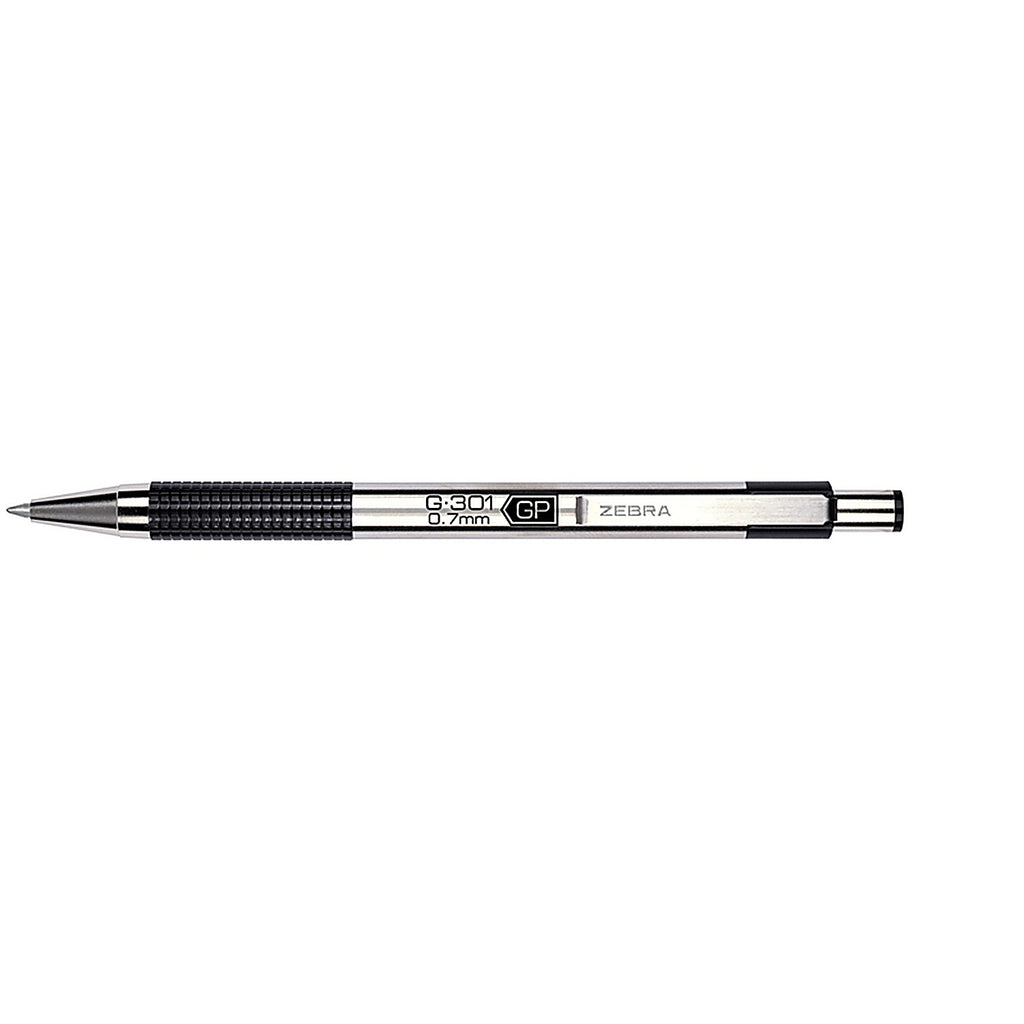 Zebra 41311 G-301 Black Retractable Gel Pen 1/Pack