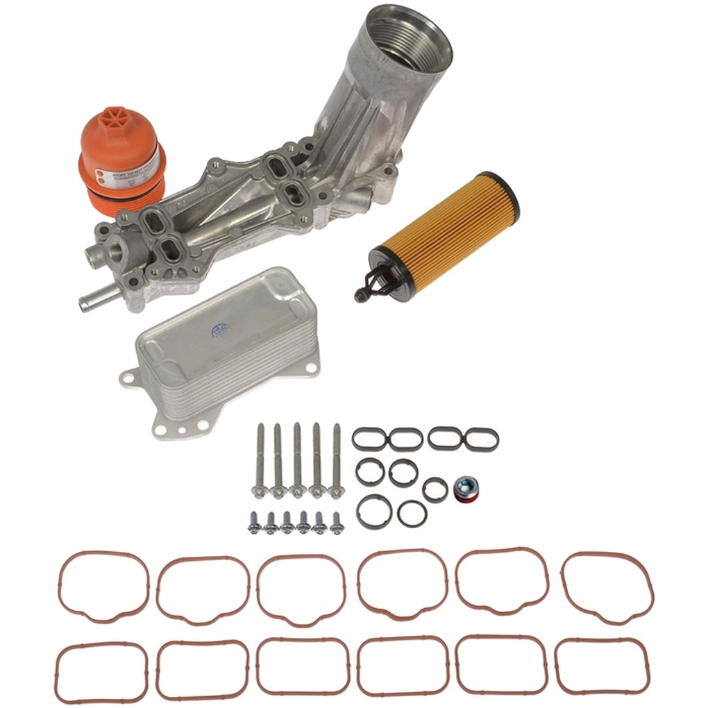 Dorman 926-959 Upgraded Aluminum Engine Oil Filter Housing With Oil Cooler And Filter