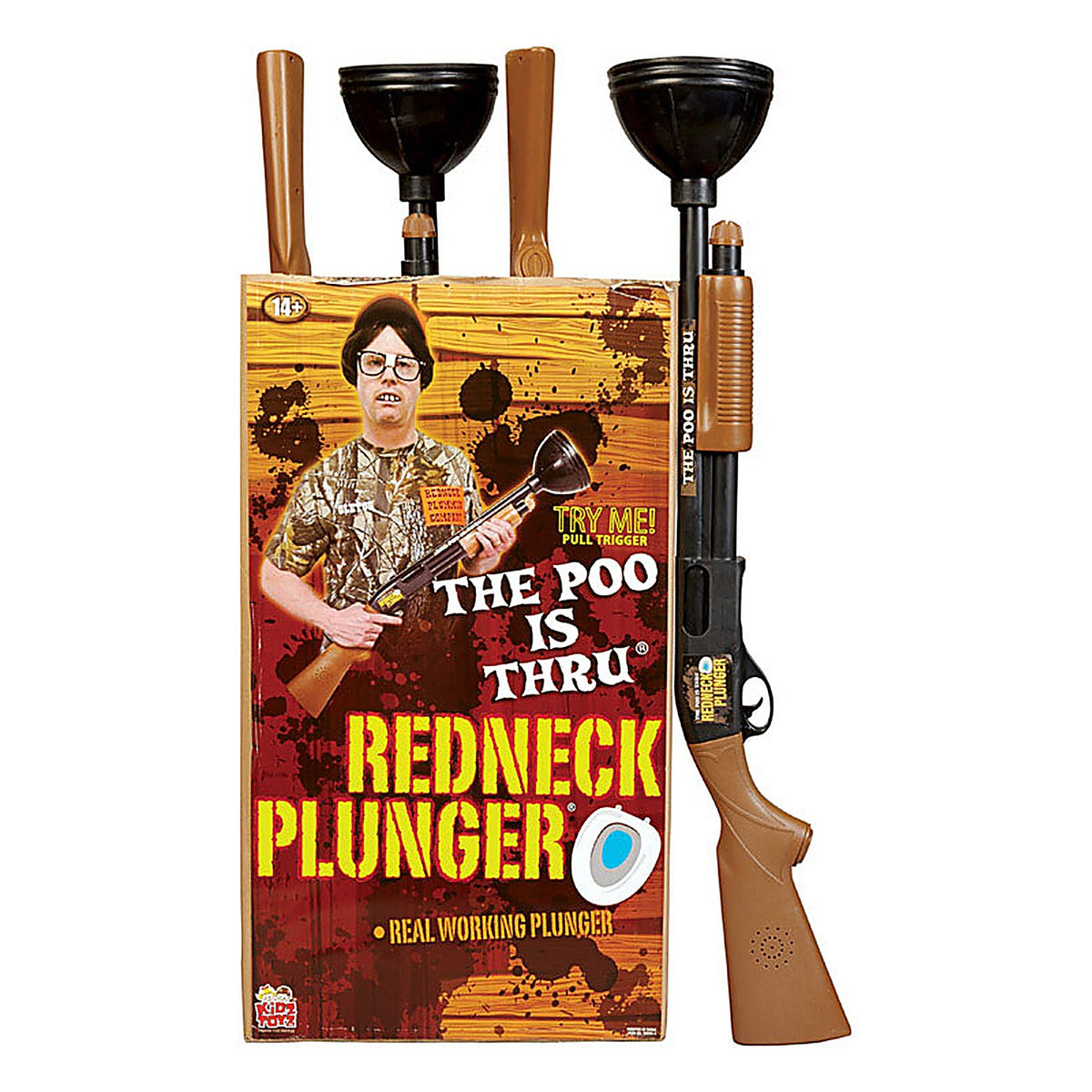 Kidz Toyz 90206-4 Kid Toyz Redneck Shotgun Toilet Plunger 32 in. L x 5-3/4 in. Dia.