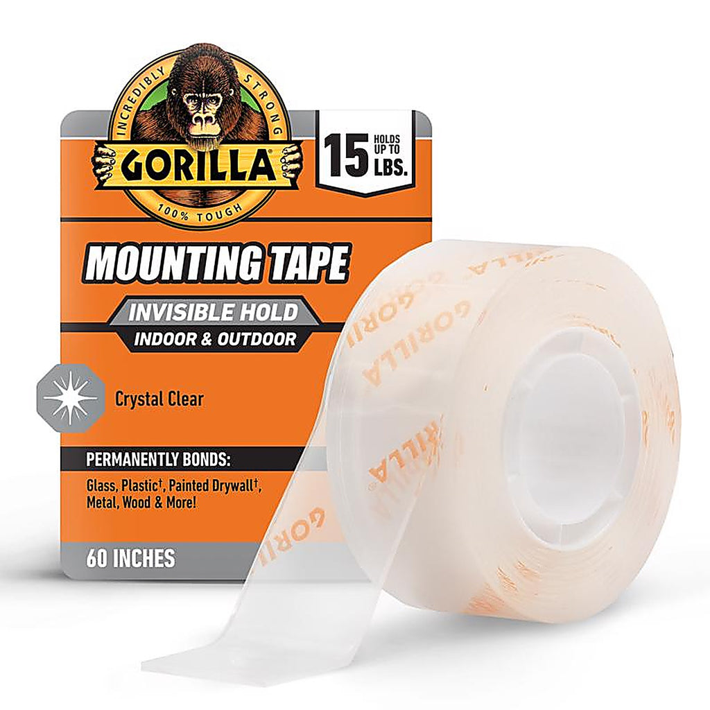 Gorilla 6065003 Double Sided 1 in. W x 60 in. L Mounting Tape Clear