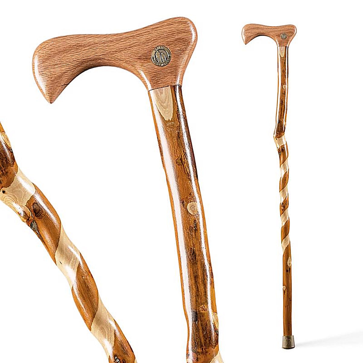 Brazos 502-3000-0226 Twisted Walking Stick Cane Hickory 1/Pack