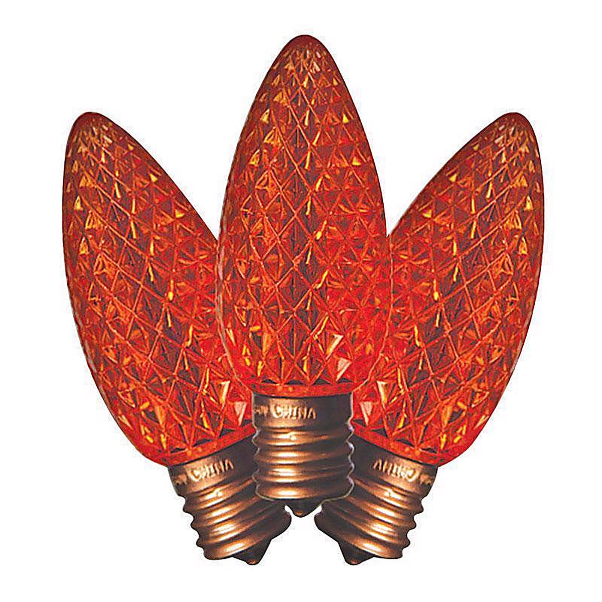 Holiday Bright Lights BU25LEDFC9-TORA LED C9 Orange 25 count Replacement Christmas Light Bulbs