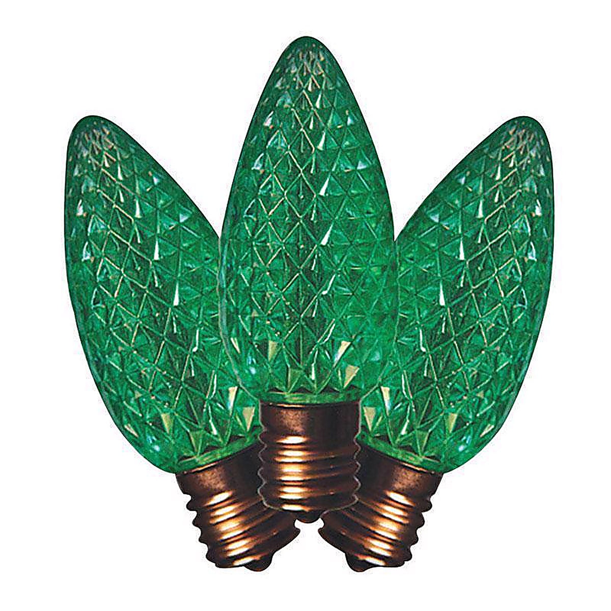 Holiday Bright Lights BU25LEDFC9-TGRA LED C9 Green 25 count Replacement Christmas Light Bulbs