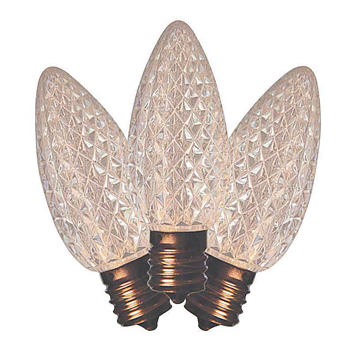 Holiday Bright Lights BU25LEDFC9-TWWA LED C9 Clear/Warm White 25 count Replacement Christmas Light Bulbs