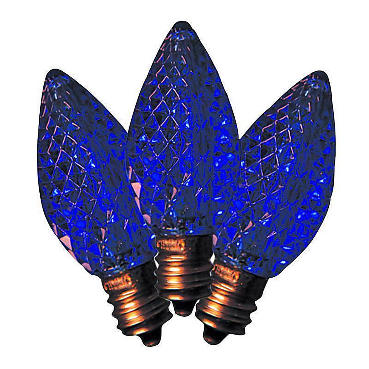 Holiday Bright Lights BU25LEDFC7-TBLA LED C7 Blue 25 count Replacement Christmas Light Bulbs