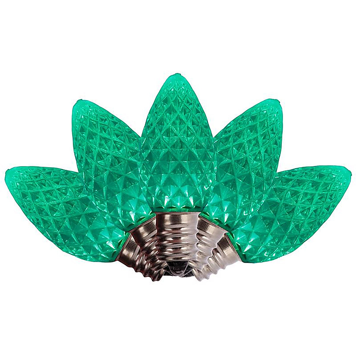 Holiday Bright Lights BU25LEDFC7-TGRA LED C7 Green 25 count Replacement Christmas Light Bulbs