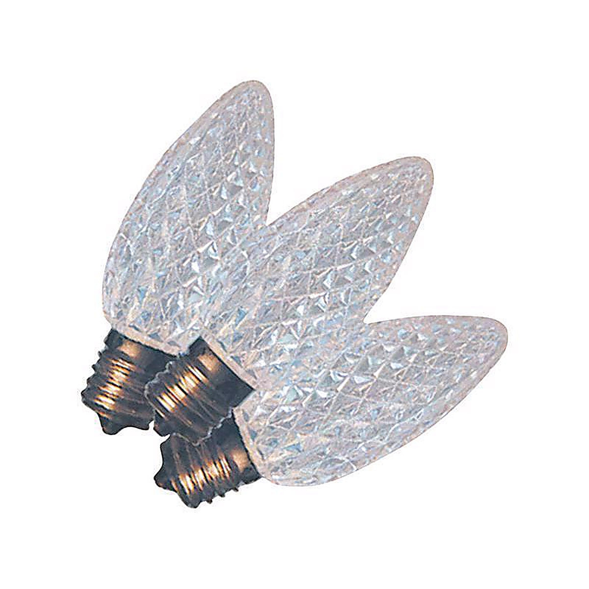 Holiday Bright Lights BU25LEDFC9-TCWA LED C9 Cool White 25 count Replacement Christmas Light Bulbs