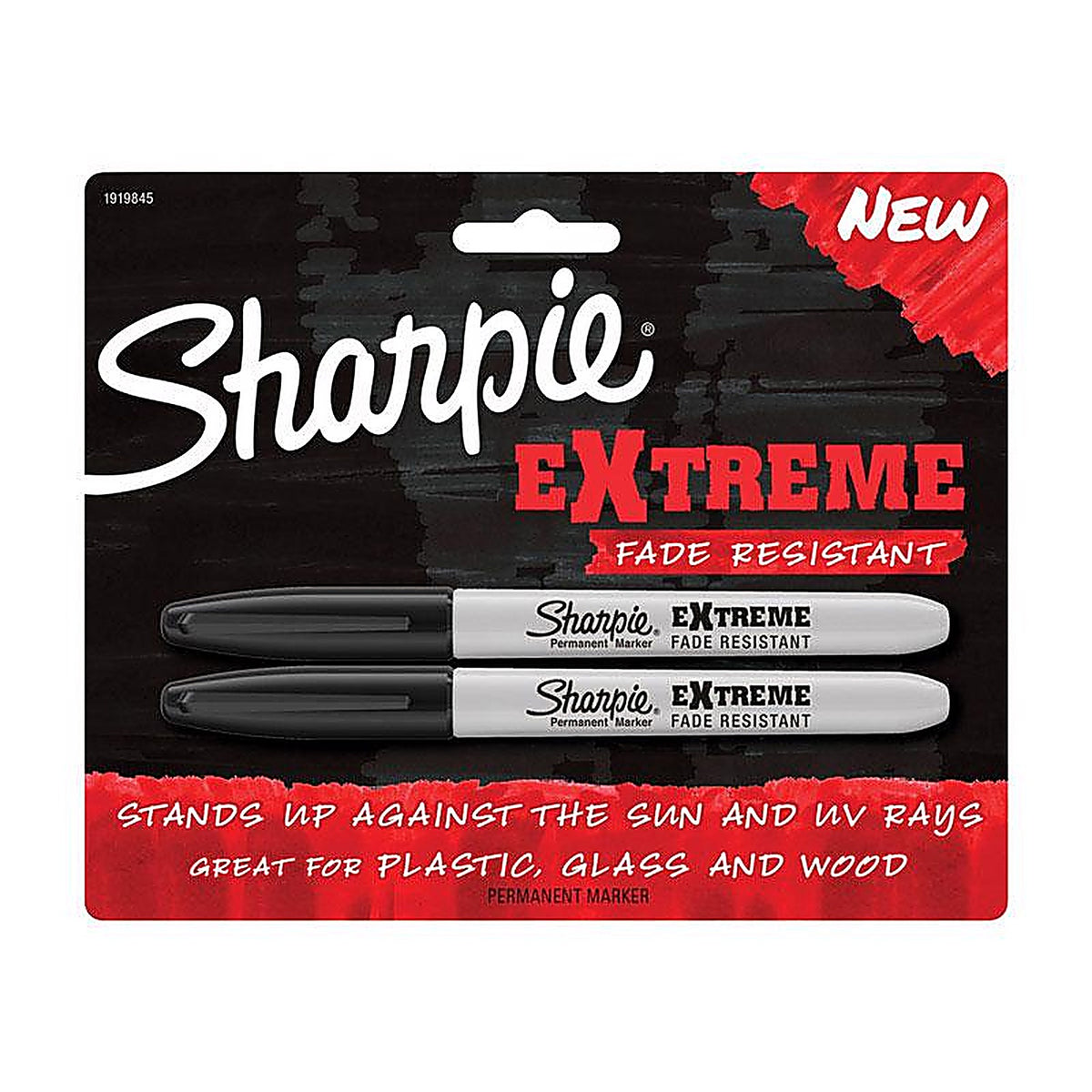 Sharpie 1919845 Extreme Black Fine Tip Permanent Marker 2/Pack