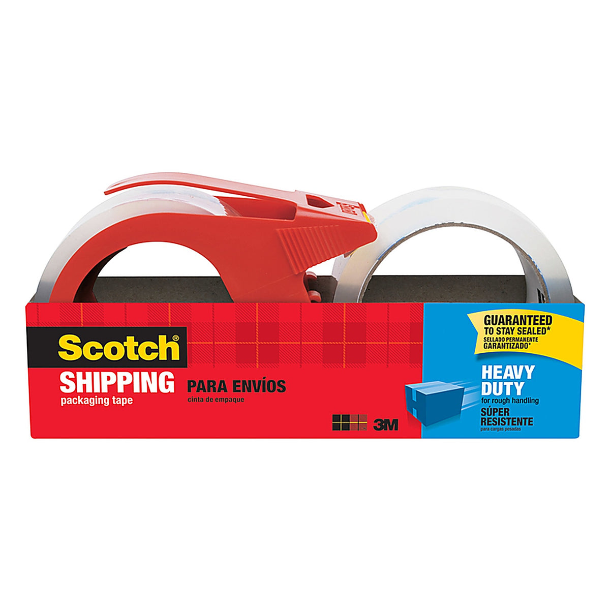 3M 3850S-2-1RD Scotch Heavy Duty Packaging Tape Clear