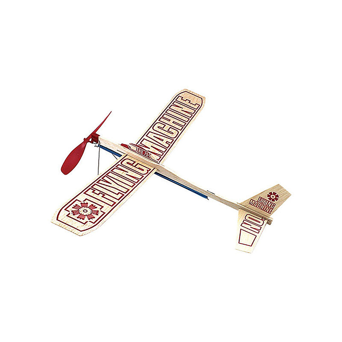 Paul Guillow 75 Fying Machine Glider Plane Balsa Wood Natural 1/pc.