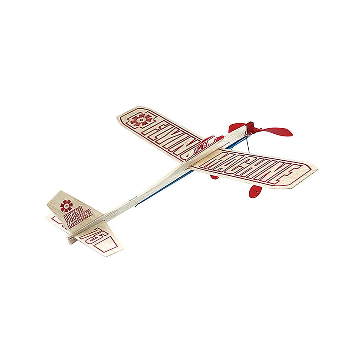 Paul Guillow 75 Fying Machine Glider Plane Balsa Wood Natural 1/pc.