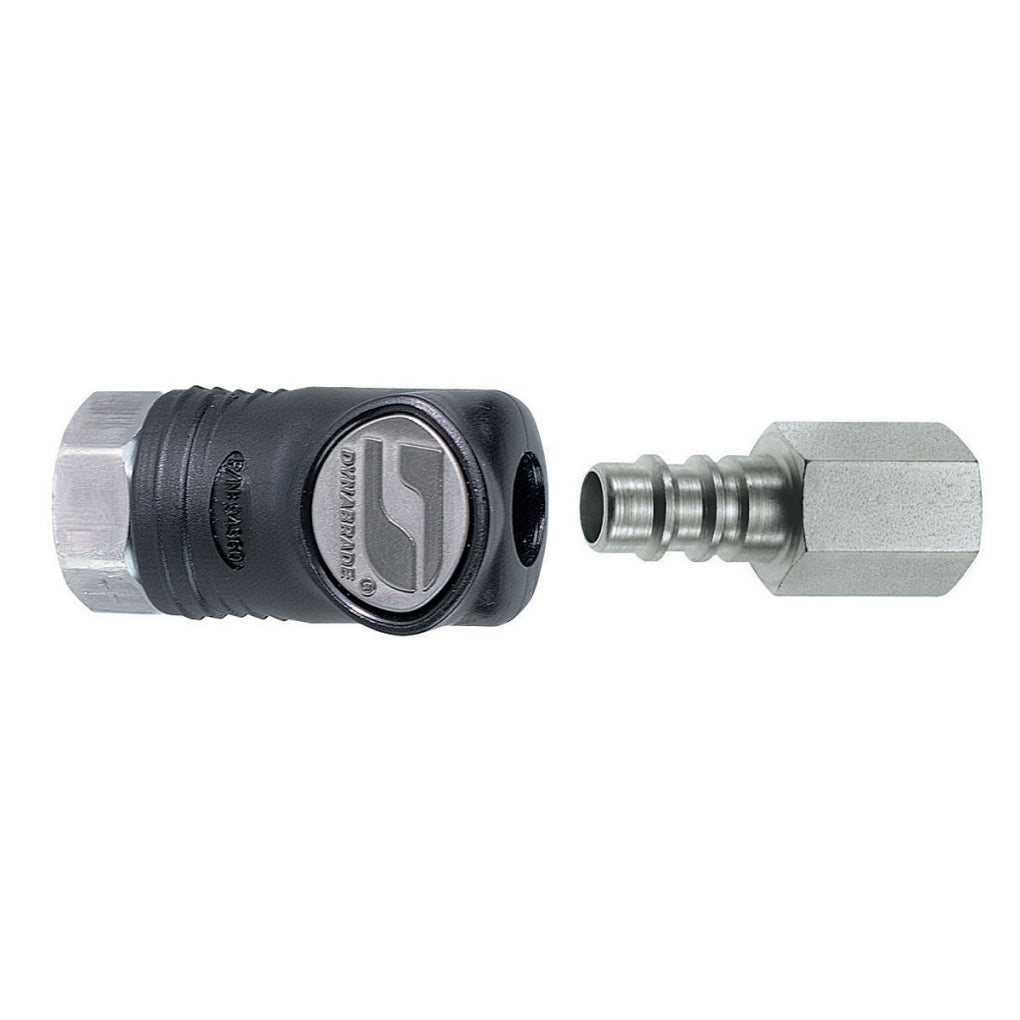 DYNABRADE 94991 1/4" Female Composite-Style Coupler with 1/4" Female Plug Assembly