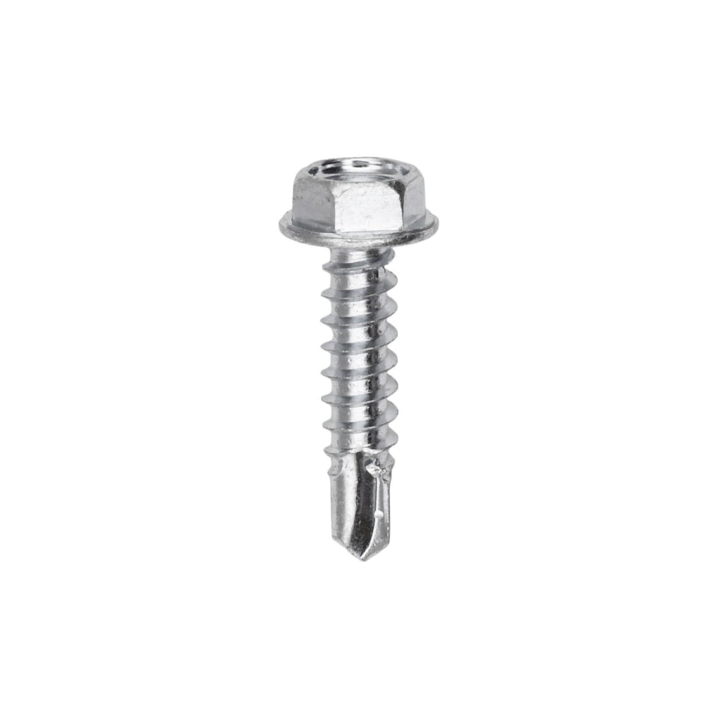 Auveco 9612 #8 x 3/4" Hex Washer Head Teks Tapping Screw Zinc
