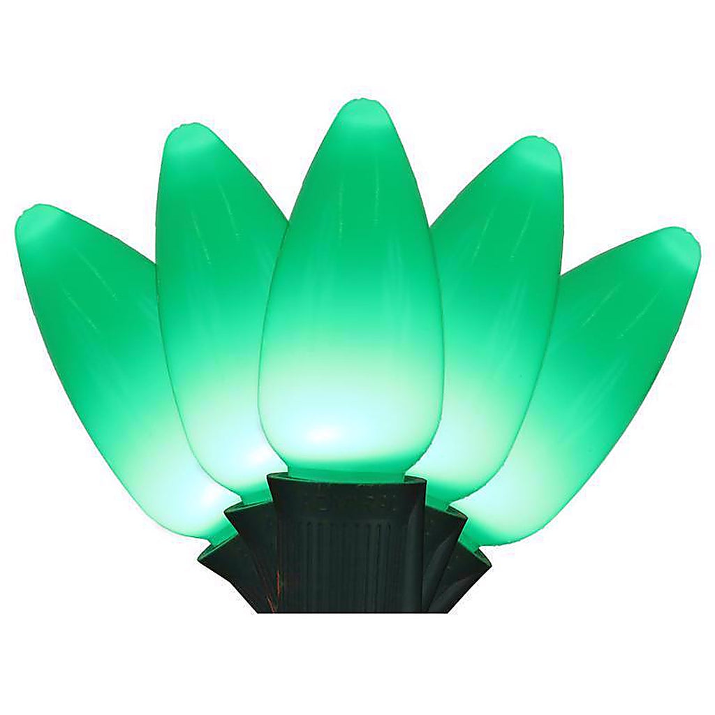 Holiday Bright Lights BU25LEDSC9-OGRA LED C9 Green 25 count Replacement Christmas Light Bulbs