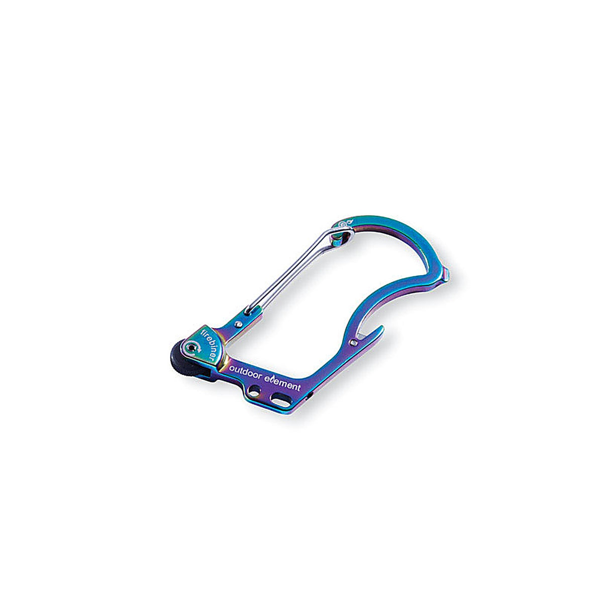 Outdoor Element F1RB Outdoor Element Firebiner 6-In-1 Flint Multi-Tool Carabiner Stainless Steel 1/Pack