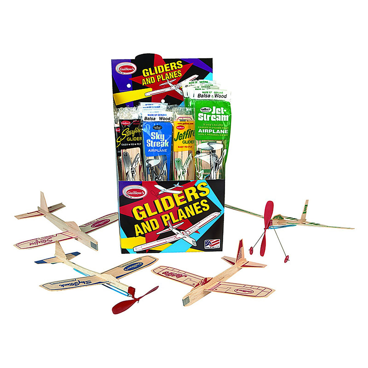 Paul Guillow 77 Glider Plane Balsa Wood Multi-Colored 1/pc.