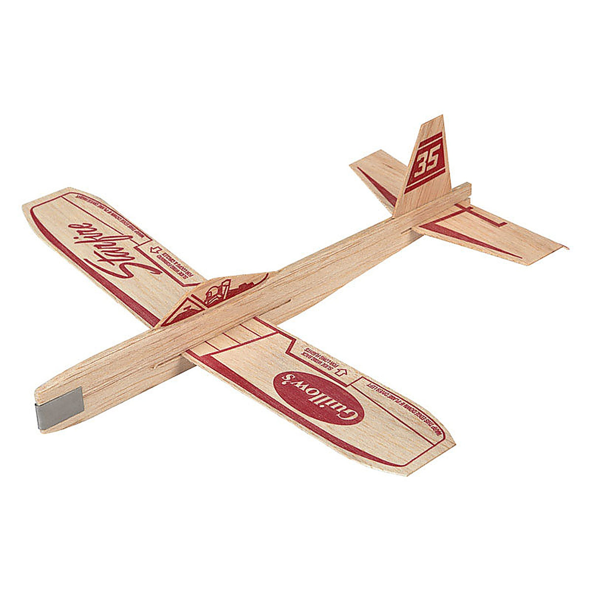 Paul Guillow 77 Glider Plane Balsa Wood Multi-Colored 1/pc.