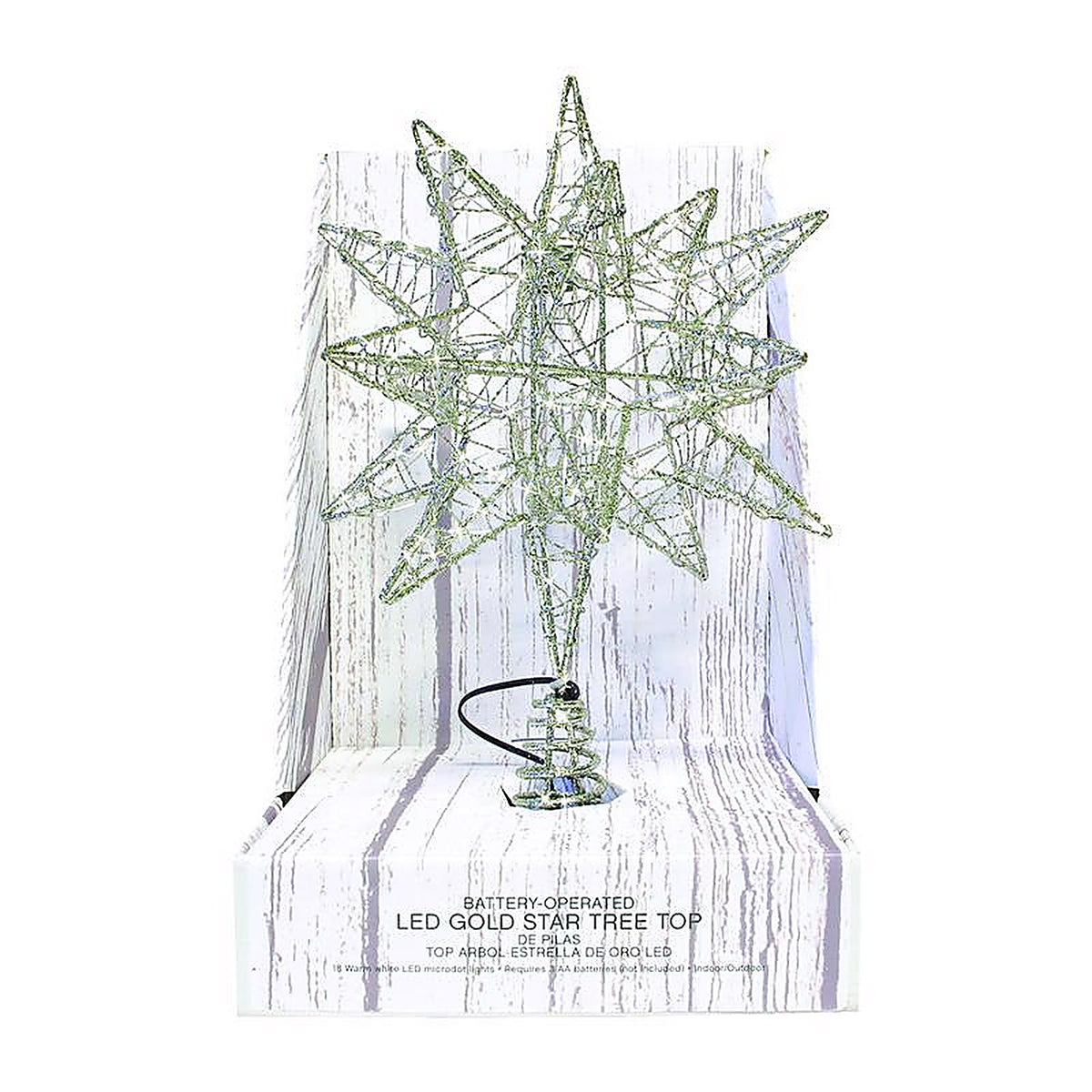 Celebrations 49236-71 LED Gold Microdot Star Tree Topper