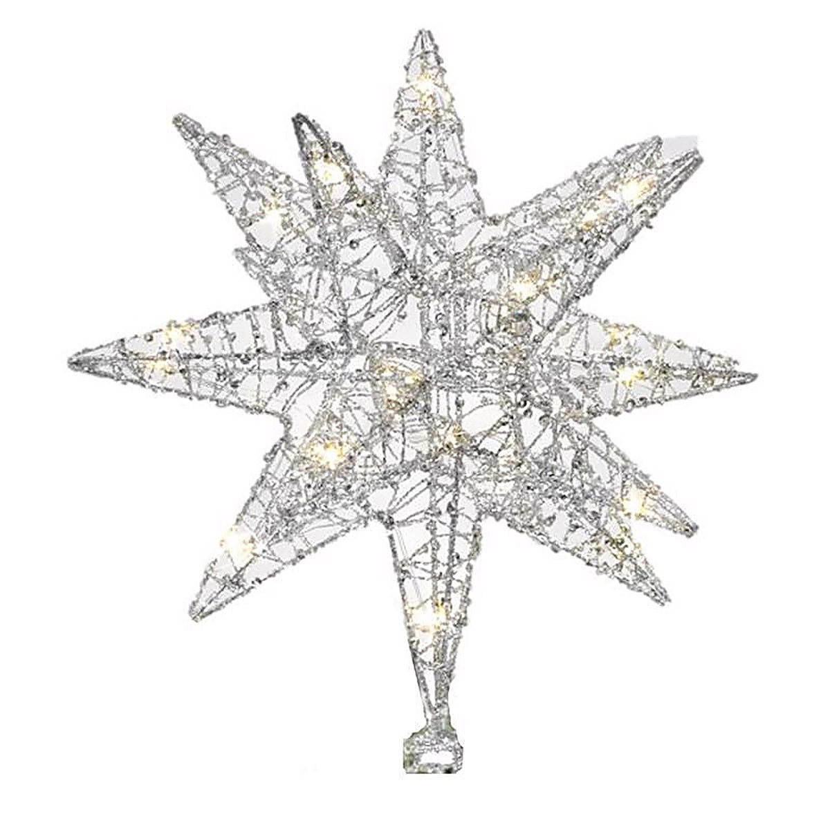 Celebrations 49235-71 LED Silver Microdot Star Tree Topper