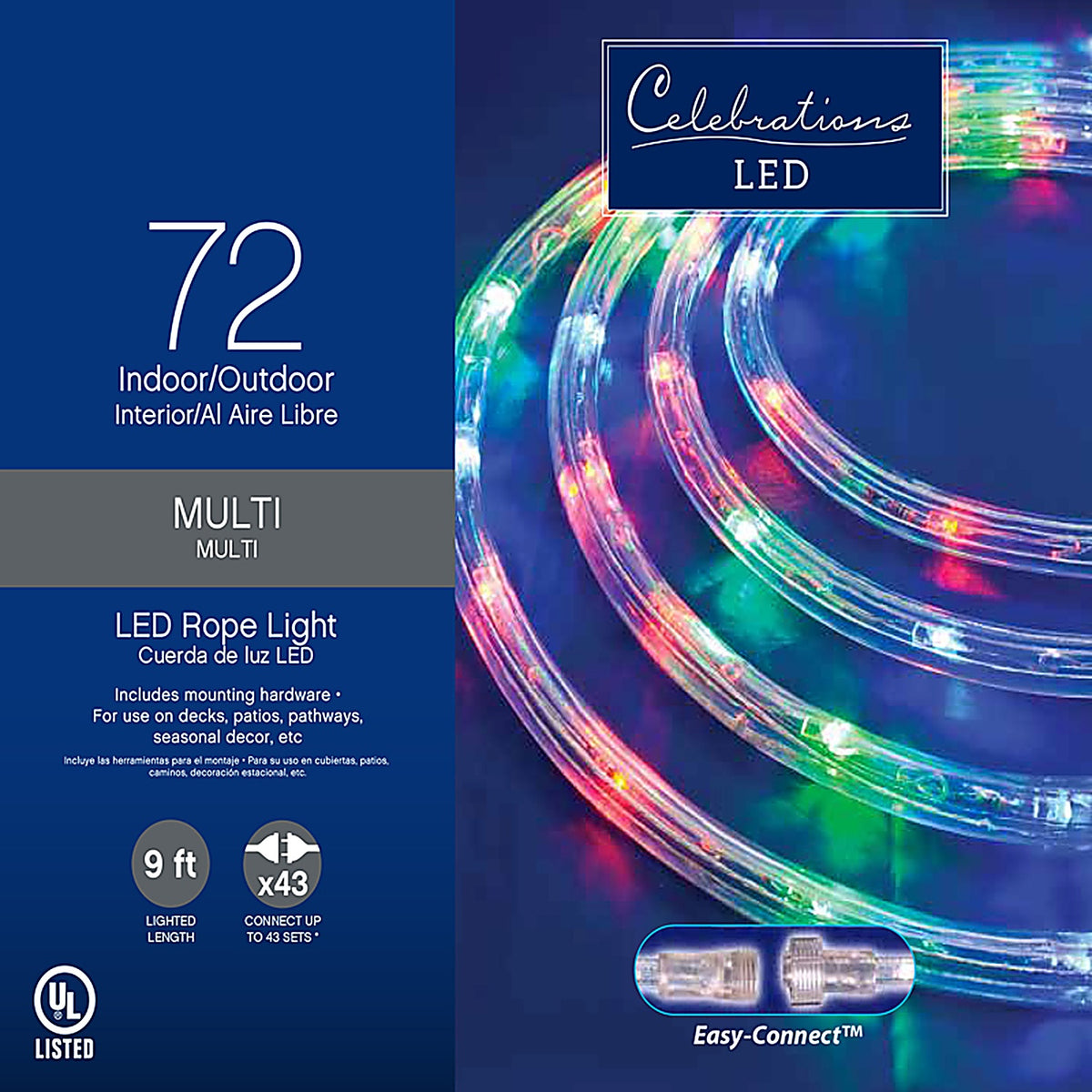 Celebrations 2T41A215 LED Multicolored Rope Light Set