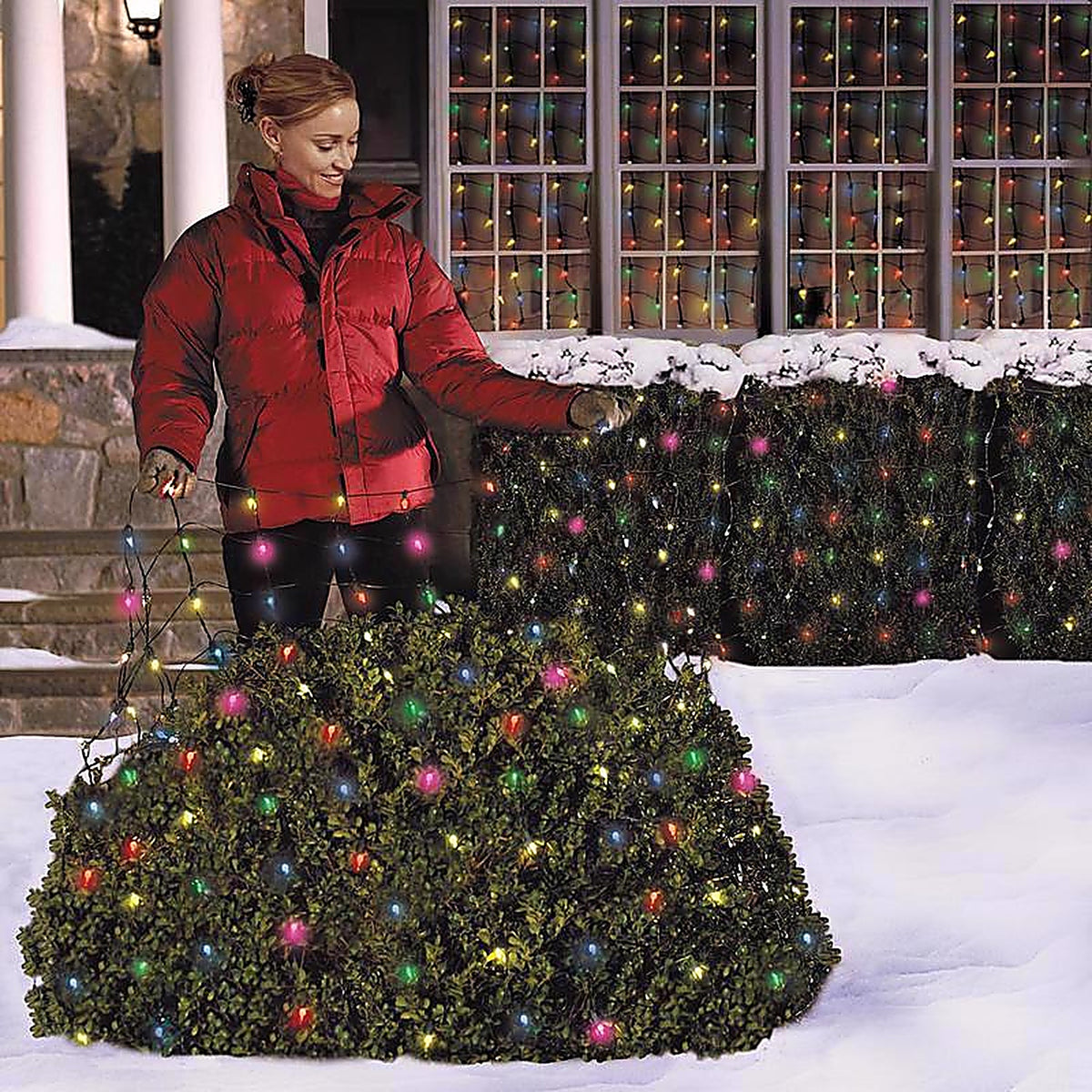 Celebrations 48951-71 Incandescent Multi-color 150 count Net Christmas Lights 24 ft.