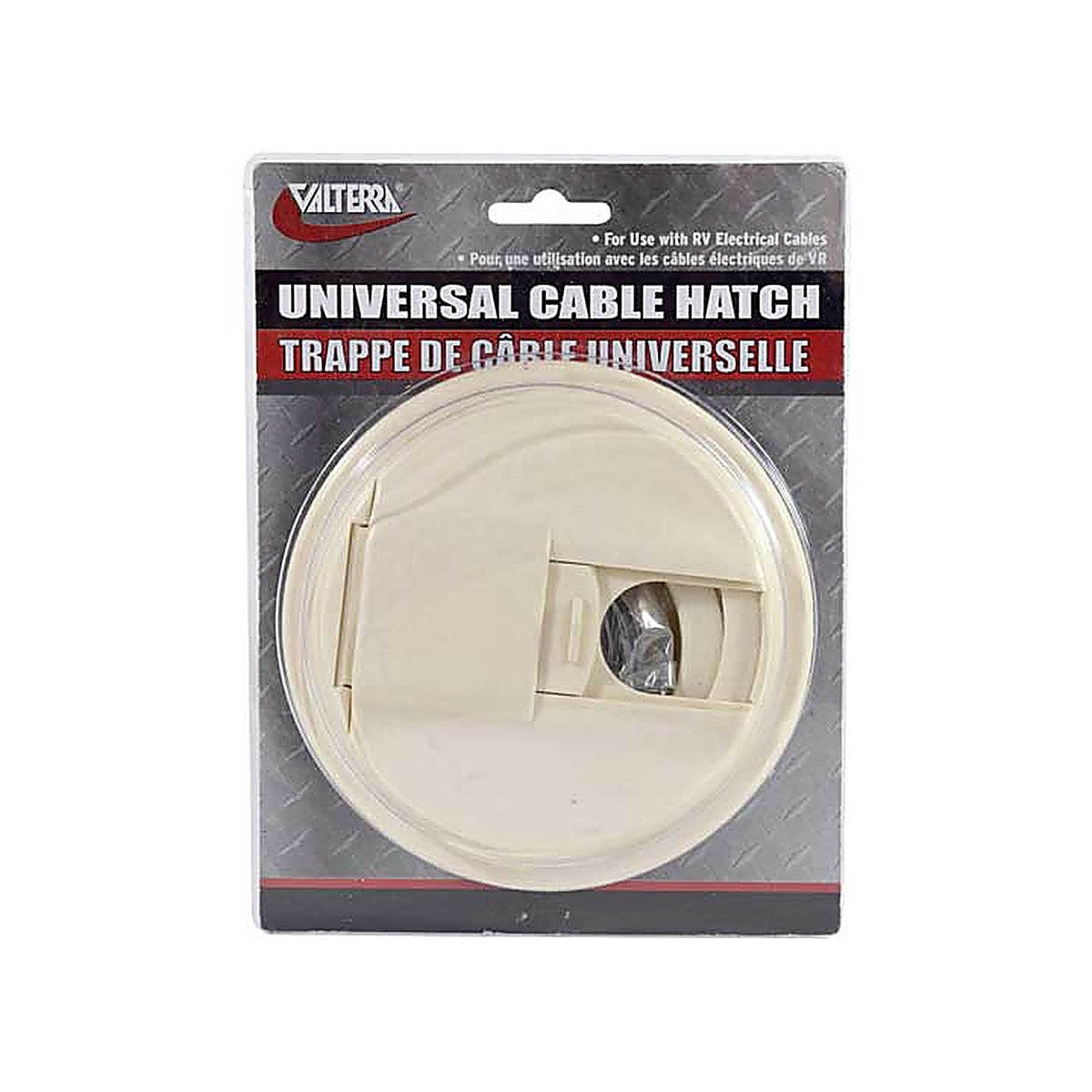 Valterra - A10-2131VP - Cable Hatch, Universal Round, Col White, Carded