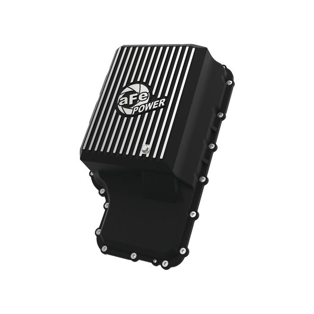 aFe Power 46-71220B 20C Ford Trucks (10R140 Transmission) Pro Series Transmission Pan Black W/Machined Fins